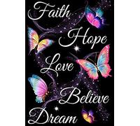 VGJM Full Diamond Painting Kits for Adult,5D DIY Drills Diamond Painting Kit Embroidery Cross Stitch Kits- Faith& Hope& Love& Believe & Dream Round Gem Arts,50x60cm