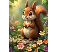 VGJM Pine Trees Wildflowers Diamond Painting Kits for Adults Beginners Round Gem Crafts,Diamond Art Painting Kit DIY Crystal Cross Stitch Gifts Home Wall Decoration 40 * 50CM