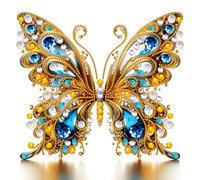 VGJM Special Shape Diamond Painting Kits for Adults, Special Shaped Crystal Rhinestones Diamond Art Painting for Home Wall Decoration Gift, Butterfly40x50cm
