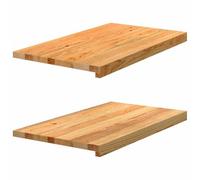 VGLQNRPT Lot de 2 rebords de fenêtre en chêne massif - 70 x 40 x 2 cm - Rebord de fenêtre pour décorer et ranger