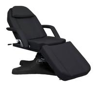 VGLQNRPT Table de massage, chaise longue cosmétique avec vérin à gaz Noir | Rotation à 360 degrés, dossier et repose-pieds réglables, base en PVC et fibre de verre