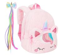 VGMANNTA Sacs à Dos pour Enfant Licorne Sac a Dos Maternelle Fille Mignon Cartable Fille Maternelle Cadeau Fille pour Anniversaire Halloween Noël - Rosa