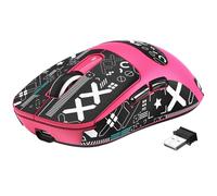 VGN GAMEPOWER Attack Shark X3 Superlight Souris Gamer sans Fil, 49g Ultra-Léger Souris Gaming, 26,000 DPI, PixArt PAW3395, 2.4G/Filaire/Bluetooth, Grip Tape, Batterie 200Heures, PC/Mac, Rouge Baie