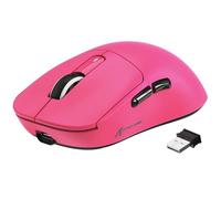 VGN GAMEPOWER Attack Shark X3 Superlight Souris Gamer sans Fil, 49g Ultra-Léger Souris Gaming, 26,000 DPI, PixArt PAW3395, 2.4G/Filaire/Bluetooth Rechargeable, Batterie 200Heures, PC/Mac, Rouge Baie