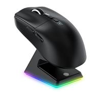 VGN GAMEPOWER Attack Shark X6 Superlight Souris Gamer sans Fil, Station de Recharge, 49g Ultra-Léger Souris Gaming, 26000DPI, PixArt PAW3395, 2.4G/Filaire/Bluetooth, Batterie 200Heures, PC/Mac, Noir