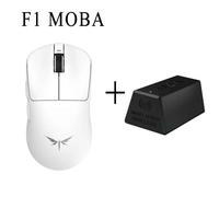 VGN-Souris de jeu sans fil Dragonfly F1 ature a Pro Max,récepteur 4K,mode touristes,2.4g,filaire,F1 Pro Max,PC,cadeau - Type F1 Moba 4K White