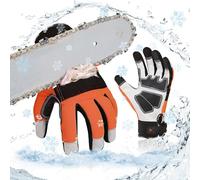 Vgo... 1 paire 0℃/32°F de gants pour tronçonneuse en hiver, protection 12 couches contre la tronçonneuse, gants de travail en cuir, gants de mécanicien (GA8912FWCS)