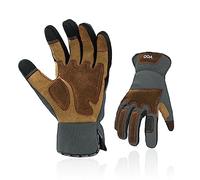 Vgo... 1 paire de gants de jardinage, gants de sécurité,Gants de travail pour hommes, anti-crevaison, anti-épines, antidérapants (SL7475) (Gris, S)