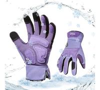 Vgo... 1 paire de gants de travail d'hiver femmes écran tactile étanche, Gants de jardinage chauds pour travaux légers Gants de mécanicien （SL7471FLWP） (violet (couleur), L)