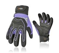 Vgo... 1 paire de gants de travail pour femmes, gants de sécurité, gants de mécanicien pour rigger, camionneur, entrepôt, livraison Heavy Duty, anti-vibration, anti-impact (SL8849)
