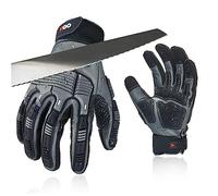VGO... 1 paire gants résistants aux coupures,gants travail en cuir sécurité,gants mécanicien,doublure anti-coupure HPPE,protection des mains,EN388 niveau 5,ANSI A3 (CA7722CT) Gris M (Pack of 1)