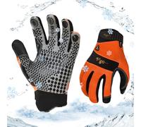 Vgo 1Paire 0℃/32°F gants de travail d'hiver en cuir synthétique, gants de travail de sécurité imperméables pour le temps froid, l'entreposage frigorifique ou l'utilisation du congélateur(SL7895FLWP)