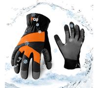 Vgo... 1paire 0℃/32°F hiver cuir de vachette gants de travail, temps froid imperméable gants de travail de sécurité, le stockage à froid ou à utiliser le congélateur(PU7741FLWP)