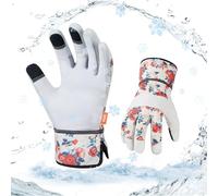 Vgo... 1paire 5℃/41°F de gants de travail d'hiver en cuir de chèvre, gants de jardinage par temps froid (GA3561FL-FM)