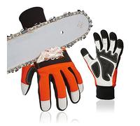 Vgo... 1paire de gants pour tronçonneuse,12 couches de protection pour tronçonneuse,sécurité des gants de travail en cuir de chèvre,gants de mécanicien(GA9767CS)