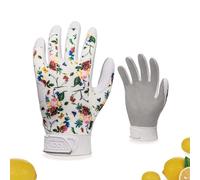 Vgo... Gants de jardinage durables pour femmes NGG X1 sans couture, avec des arômes frais résistants à l'abrasion pour les plantations, l'élagage et les travaux de jardinage (TP1131-FM,M,blanc)