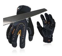 Vgo... Gants de sécurité, Gants anti-coupure ANSI Niveau A5, Impact, Anti-Vibration, Rigger, Heavy Duty (SL8849IPA5, 10/XL, Noir, 1 Paire)