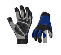 Vgo... Gants de Travail de Sécurité, Gants de Constructeur, Gants de Jardinage, Gants de Mécanicien Légers (SL7621,10/XL,Bleu,1Paire)