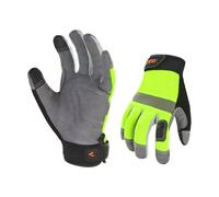 Vgo... Gants de Travail de Securité Hommes, Écran Tactile, Gants Multi Usage pour le Jardinage, l'Entrepôt，Mécaniciens Légers(SL7584/M/Vert/1 Paire)