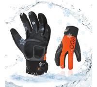Vgo... Gants de travail d'hiver étanches pour chambres froides et congélateurs, doublure Thinsulate w/3M, écran tactile 1 paire (SL8777FLWP)