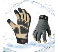Vgo... Gants de travail sécurité d'hiver 0°C / 32°F, cuire de porc, imperméables, réfrigérés avec doublure isolante mince 3M (PA7726FLWP)