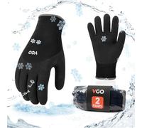 Vgo... Lot de 2 paires de gants de travail d'hiver avec paume, anti-abrasif, enduits de latex, thermiques élastiques, pour homme et femme, pour la construction de cellules de réfrigérateur