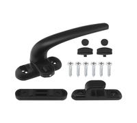 VGOL 1 ensemble de poignée de fenêtre en alliage d'aluminium pour porte coulissante extérieure à suspendre poignée de porte et fenêtre poulie accessoires noir ouverture droite