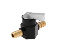 VGOL 1 pièce Robinet à carburant 8 mm en métal - Interrupteur de robinet à carburant en ligne pour moto, VTT, scooter - Robinet à carburant essence noir
