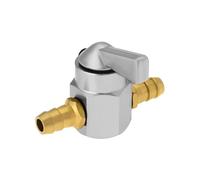 VGOL 1 robinet de carburant en métal 8 mm pour moto, VTT, scooter, robinet d'essence, robinet de carburant, robinet de carburant à essence, robinet de carburant, robinet de robinet à carburant argenté