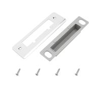VGOL 1 set Plaques de Verrouillage de Porte Entraxe de Trou de 108mm avec Vis Plaque de Gâche de Porte en Acier Inoxydable pour Maison Accessoires de Porte Gris Clair 132x41.7mm