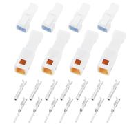 VGOL 10 Connecteurs Lot de JST à 2 Broches Fiches Mâles Et Femelles avec Bornes Coque étanche Faisceau de Câbles Adaptés Aux Motos Et Scooters