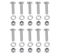 VGOL 10 Sets Vis de Plaque d'immatriculation Support de Plaque d'immatriculation Jeu de Vis en Acier Inoxydable Kit de Vis de Fixation Plaque d'immatriculation pour Moto Cyclomoteur Scooter