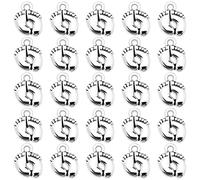 VGOL 100pcs Pendentif Pied Bébé Empreinte Charmes Bébé Pieds Empreinte Pendentifs Vintage en Métal Pendentif Accessoires Décoratifs pour Fabrication de Bijoux DIY