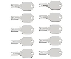 VGOL 10pcs Clés de Chariot Élévateur 166 1430 186304 51335040 A214062 Clés d'allumage Compatible avec Clark Compatible avec Hyster Compatible avec Yale Clés d'équipement Lourd