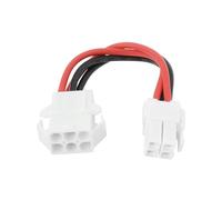 VGOL 1pc Adaptateur Câble Alimentation PSU 12V 6 Pin vers 4 Pin 14AWG Câble Alimentation Radio Voiture Compatible avec ICOM Compatible avec Kenwood Compatible avec Yaesu Radio (17cm)