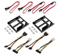 VGOL 2 Ensembles de Support SSD Kit de Montage de Disque Dur Interne Câbles de Données SATA3.0 Câbles d'extension d'alimentation SATA Accessoires Électriques en Métal
