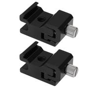 VGOL 2 Pièces Adaptateur Montage Support Griffe Flash Chaud Froid avec Filetage Trépied 1/4" Adaptateur Montage Griffe Flash Alliage d'aluminium Compatible avec Plupart Unités Flash