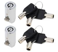 VGOL 2 Pièces T-Lock Distributeur Automatique Distributeur Automatique Serrure Distributeur Automatique Soude Machine Serrure Avec Clé Tubulaire Snack Machine Serrure Bonbons Machine Serrure