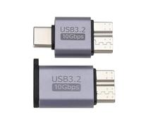 VGOL 2 Pièces USB C Mâle/Femelle vers USB Micro B Mâle Convertisseur de Disque Dur 10 Gbps USB 3.2 Adaptateur Compatible avec Toshiba Compatible avec Seagate