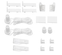 VGOL 2 Sets de Supports de Store Enrouleur Kit de Raccords de Store Enrouleur 17mm Support de Pince de Store Enrouleur Kit de Réparation de Store Enrouleur de Fenêtre pour Maisons Bureaux Hôtel