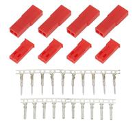 VGOL 20 Paires de Connecteurs JST Bec Mâle Femelle 19,2x6x3,8 Mm 13,2x5,4x3,2 Mm 2 Broches Boîtier de Prise Rouge Kit de Connecteur de Borne à Sertir pour Hélicoptères Électriques Télécommandés