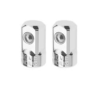 VGOL 2pcs Adaptateur de Douille 1/4" Femelle vers 1/2" Mâle Adaptateur de Douille en Acier Chrome Vanadium et Accessoires Réducteurs pour Travaux de Construction de Machines Industrielles