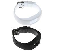 VGOL 2pcs Bracelet de Montre Remplacement Compatible avec Vivofit 4 Montre de Bracelet 155-220mm en TPU Noir et Blanc