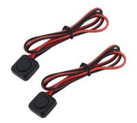 VGOL 2pcs Interrupteurs Momentanés 12 V/24 V Petit Bouton-Poussoir pour Applications électriques Automobiles Projets de Bricolage 50 Cm Précâblés