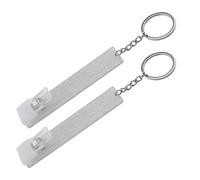 VGOL 2pcs Porte-Clés Pince-Cartes Extracteur Carte Crédit pour Ongles Longs, Alliage Acrylique pour Portefeuille, Argent