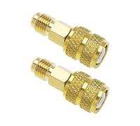 VGOL 2pcs R410A Adaptateurs Pivotants Droits 1/4 Pouces Mâle SAE à 5/16 Pouces Femelle SAE Laiton Mini Adaptateurs Fendus Coupleurs Rapides pour Climatiseurs à Système Fendu