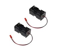 VGOL 2pcs Support de Batterie Boîte de Rangement en Plastique Pack Récepteur Boîtier Conteneur 6V avec 2 Broches JST Connecteur pour RC Voiture Avion