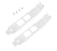 VGOL 2PCS Supports de Hauteur Totale à Double Port 12 Cm avec Vis Compatible avec Intel X540-T2 Accessoire de Montage de Carte Réseau Support de Carte Réseau