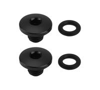 VGOL 2X Vis de Purge de Vélo Joint Torique Corps Fendu Bouchon D'huile Boulons en Alliage de Titane TC4 M5 X 10 Mm Compatible avec Shimano XT SLX Zee Deore LX (Noir)