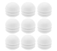 VGOL 36pcs Bouchon d'insertion de Tube en Plastique 25mm Bouchons d'extrémité Ronds Inserts en Dôme de Tube Embouts Bouchons Accessoires de Meubles pour Chaises Pieds de Table, Blanc
